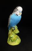 Beswick, Blue Budgie No.1217, height 17cm, boxed.