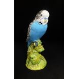 Beswick, Blue Budgie No.1217, height 17cm, boxed.