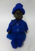 Roddy, a black doll with open sleep eyes, height 38cm.