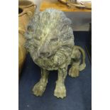 Garden Statuary, a large bronze lion, approx 92cm high.