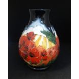 Moorcroft, a modern baluster shaped vase, 'Forever England', circa 2013, height 15cm, boxed.