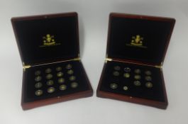 London Mint, The Worlds Finest Gold Miniatures Collection, twenty eight coins, with album of