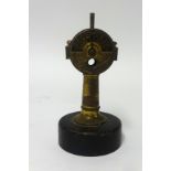 Novelty cast brass cigar cutter in the form of a ships engine order telegraph, 17 cm high.