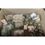 Bramley Hedge, a collection of Border Fine Arts figures in tin cases, together with Lilliput Lane