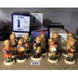 Goebel, Hummel, a collection of ten figures including Hummel Club figures all boxed, list available,