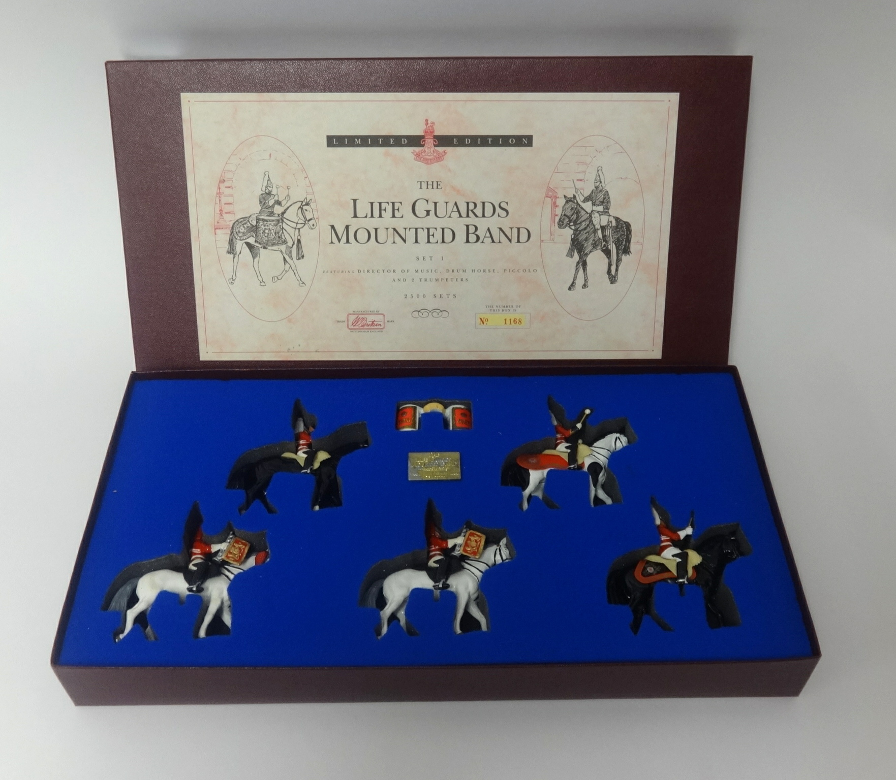 Britains, Britains Soldiers, No.5195 limited edition The Life Guards Mounted Band Set One No1168/