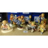Goebel, Hummel, a collection of eight figures including Hummel Club exclusive and larger size, all