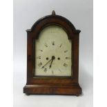 A 19th century, mahogany cased mantle clock, the dial signed 'Tunnell, Fleet Street, London' with