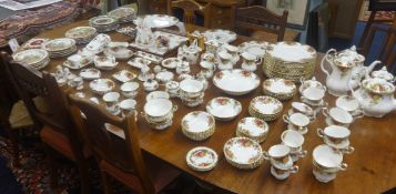 An extensive Royal Albert 'Old Country Roses' dinner service, approx 203 pieces.