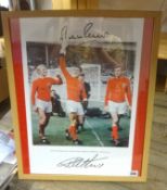 Of football interest, a 1966 World Cup print, signed by Geoff Hurst and Martin Peters