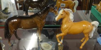 Two Beswick horses including 'Palomino'.