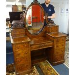 Victorian walnut dressing table