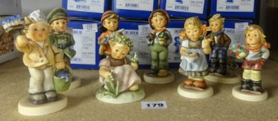 Goebel, Hummel, a collection of eight figures including Hummel Club exclusive, all boxed, list