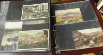 A collection of various general postcards in eighteen albums, not all complete, traditional and