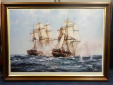 Five marine prints after Montague Dawson including 'Racing Home' (5).
