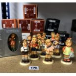 Goebel, Hummel, a collection of ten figures including Hummel Club exclusive figures, all boxed, list