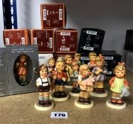 Goebel, Hummel, a collection of ten figures including Hummel Club exclusive figures, all boxed, list