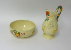 Clarice Cliff, 'Celtic Harvest' jug together with a Clarice Cliff bowl (2).