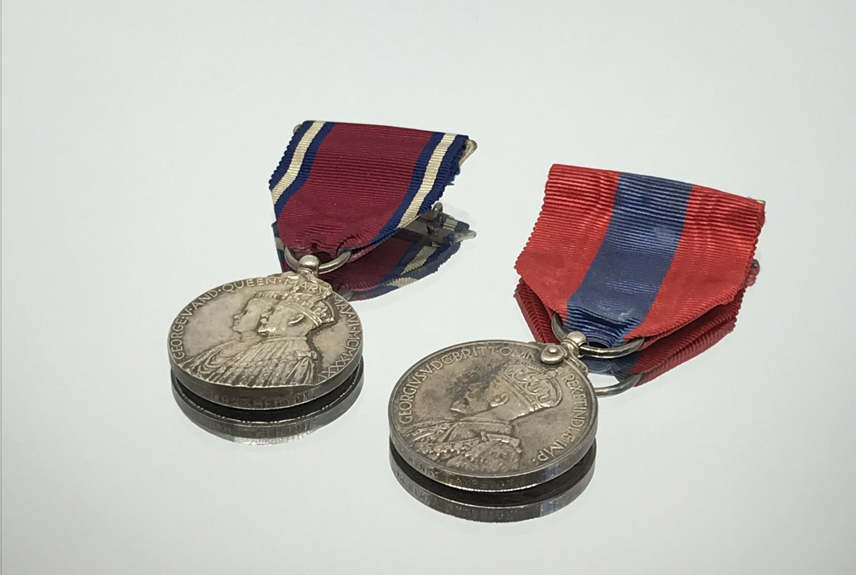 Great War 'Mary Tin', together with a George V Coronation medal and a Faithful Service medal awarded