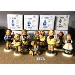 Goebel, Hummel, a collection of eight figures including Hummel Club exclusive, all boxed, list