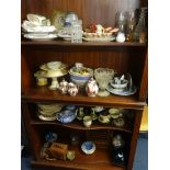 A large quantity of Victorian and later plates, chinaware and glass also Devon Pottery, part tea