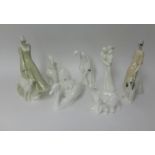 Modern white porcelain figures, Royal Doulton 'Reflections', 'Strolling', 'Promenade', Royal Doulton