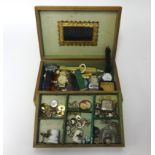 A mixed collection of general costume jewellery, including silver sovereign case, a pair of 9ct gold
