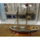Modern model of a sailing ship.