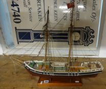 Modern model of a sailing ship.