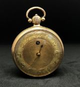 A 18ct gold dial wind pocket watch, the verge movement stamped 'London 52375', diamond end stone,