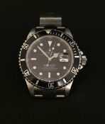 Rolex Submariner, a gents Oyster Perpetual chronometer, stainless steel, Model No.16610, Case No.