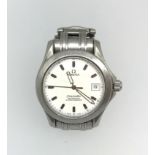 Omega, Seamaster, a gents stainless steel, automatic calendar watch, back plate no.1681501, movement