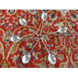 A set of six Geo V silver teaspoons, approx 2.21oz