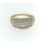 A 9ct diamond set ring/