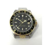 Rolex, GMT Master II, a fine gents stainless steel and gold wristwatch with box, outer box and