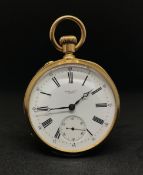 An 18ct gold pocket watch, inscribed 'Henry Capt, Geneve', the back plate No.34412, the movement
