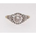 An 18ct diamond and platinum solitaire ring, the stone approx 1.50cts.