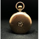 J.W.Benson, a 9ct gold full hunter pocket watch, full Roman dial, turned case.