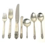 An American sterling silver flatware service, by International Silver Co, Meriden, CT, 20th century,