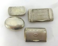 A Geo III silver and gilt snuff box, London (T.B, E.B, J.B) together with another Geo III snuff box,