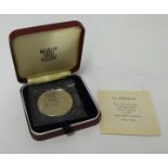 St Helena 1973 commemorative coin, East India Company, cased.