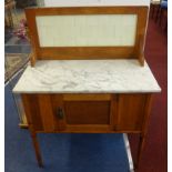 A marble top and oak washstand