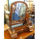 A Victorian mahogany dressing table mirror