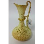 Worcester, Royal China Works, blush ivory porcelain jug with gilt decoration, height 20cm.