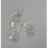 Swarovski Small Rabbit Rabbit, Large Sitting 905777 Rabbit, Mini Var 1 010012 Rabbit, Mini Lying/