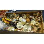 Various ornaments Noritake coffee set, Wade, Hummel, Doulton four figures inc