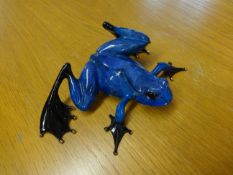 Tim Cotterill (1950-), 'Frogman', a bronze and enamel model of a frog, limited edition, signed to