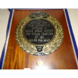 LNER, commemorative locomotive plaque, 191/250, 42cm x 36cm with original box.