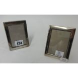 Concorde, a pair of small silver rectangular photo frames 11cm x 8cm.