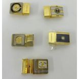 Five fashion belt clips including Pierre Cardin, Chanel, Dunhill and Hermes (5).